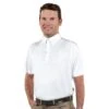 Romfh Men's Polo Short Sleeve Show Shirt - White/White -Equestrian Supplies Shop 309754 800 800