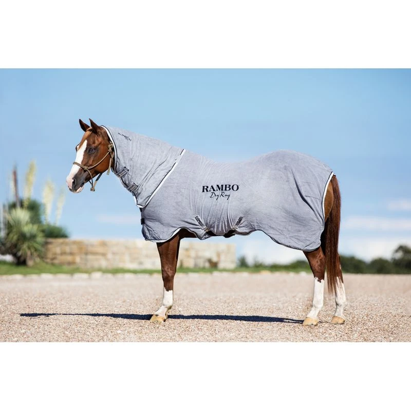 Rambo Dry Rug Cooler - Grey/Silver/Black 3 Rambo Dry Rug Cooler - Grey/Silver/Black
