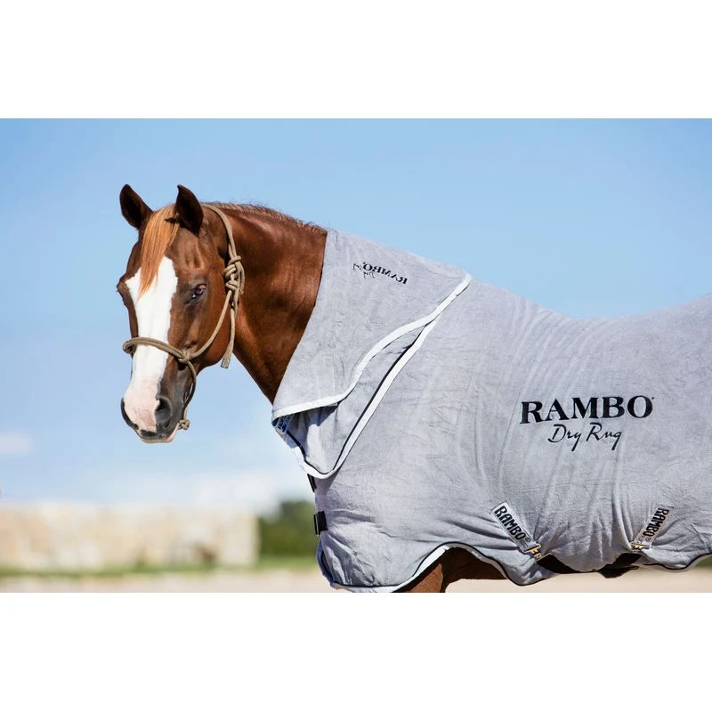 Rambo Dry Rug Cooler - Grey/Silver/Black 4 Rambo Dry Rug Cooler - Grey/Silver/Black - Image 2