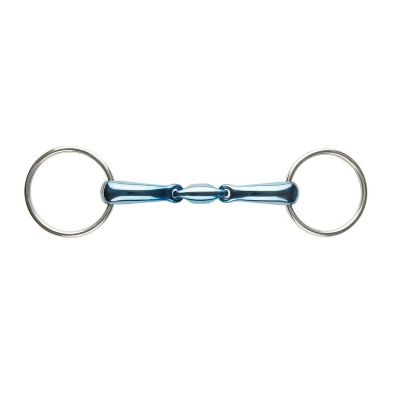JP Korsteel Blue Steel Oval Link Loose Ring Snaffle Bit 3 JP Korsteel Blue Steel Oval Link Loose Ring Snaffle Bit