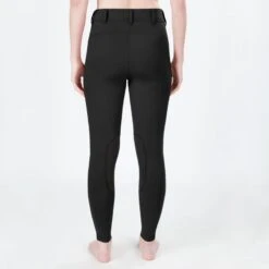 Irideon Kids' Bending Line Knee Patch Tights - Black -Equestrian Supplies Shop 314985 800 800