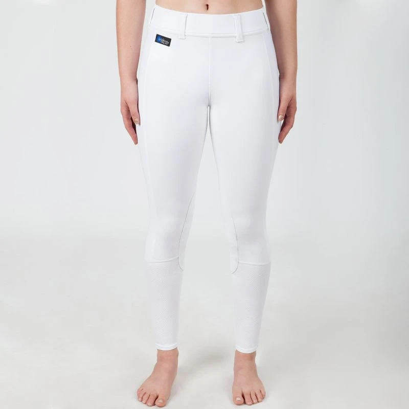 Irideon Women's Cadence Knee Patch Tights - White 4 Irideon Women's Cadence Knee Patch Tights - White - Image 2