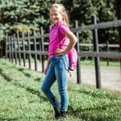 Horze Kids' Poppy Denim Silicone Full Seat Breeches - Lead Blue 11 Horze Kids' Poppy Denim Silicone Full Seat Breeches - Lead Blue -Equestrian Supplies Shop 319347 800 800