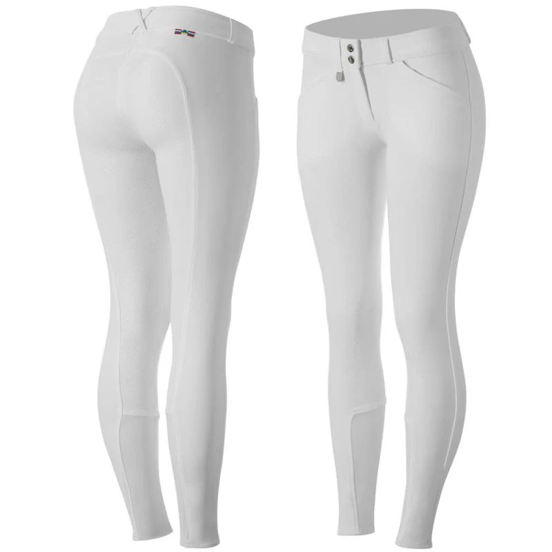 Horze Kids' Grand Prix Full Seat Breeches - White 3 Horze Kids' Grand Prix Full Seat Breeches - White