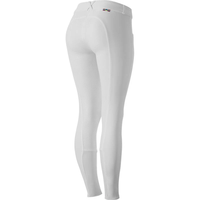 Horze Kids' Grand Prix Full Seat Breeches - White 6 Horze Kids' Grand Prix Full Seat Breeches - White - Image 4
