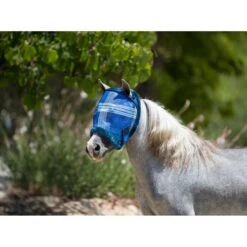 Kensington Pony Fly Mask W/Plush Fleece Trim - Kentucky Blue