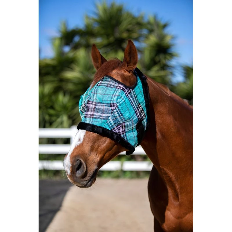 Kensington Fly Mask W/Plush Fleece Trim - Black Ice 3 Kensington Fly Mask W/Plush Fleece Trim - Black Ice