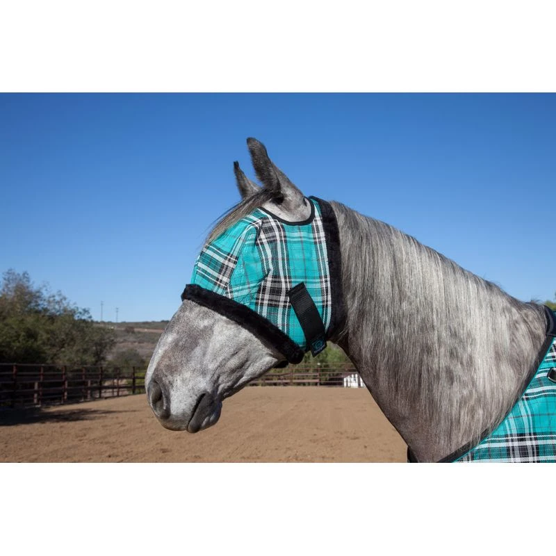 Kensington Fly Mask W/Plush Fleece Trim - Black Ice 4 Kensington Fly Mask W/Plush Fleece Trim - Black Ice - Image 2