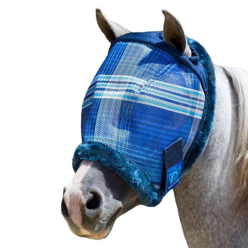 Kensington Mini Fly Mask W/Plush Fleece Trim - Kentucky Blue 5 Kensington Mini Fly Mask W/Plush Fleece Trim - Kentucky Blue - Image 3