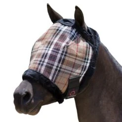 Kensington Mini Fly Mask W/Plush Fleece Trim - Deluxe Black -Equestrian Supplies Shop 342205 800 800