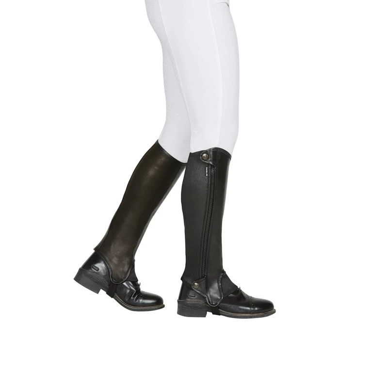 Dublin Evolution Side Zip Half Chaps - Black 3 Dublin Evolution Side Zip Half Chaps - Black