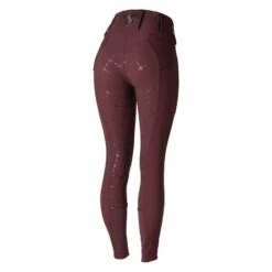 Horze Women's Desiree High Waist Full Seat Breeches - Sassafras Wine Red -Equestrian Supplies Shop 349787 800 800