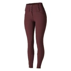 Horze Women's Desiree High Waist Full Seat Breeches - Sassafras Wine Red -Equestrian Supplies Shop 349788 800 800