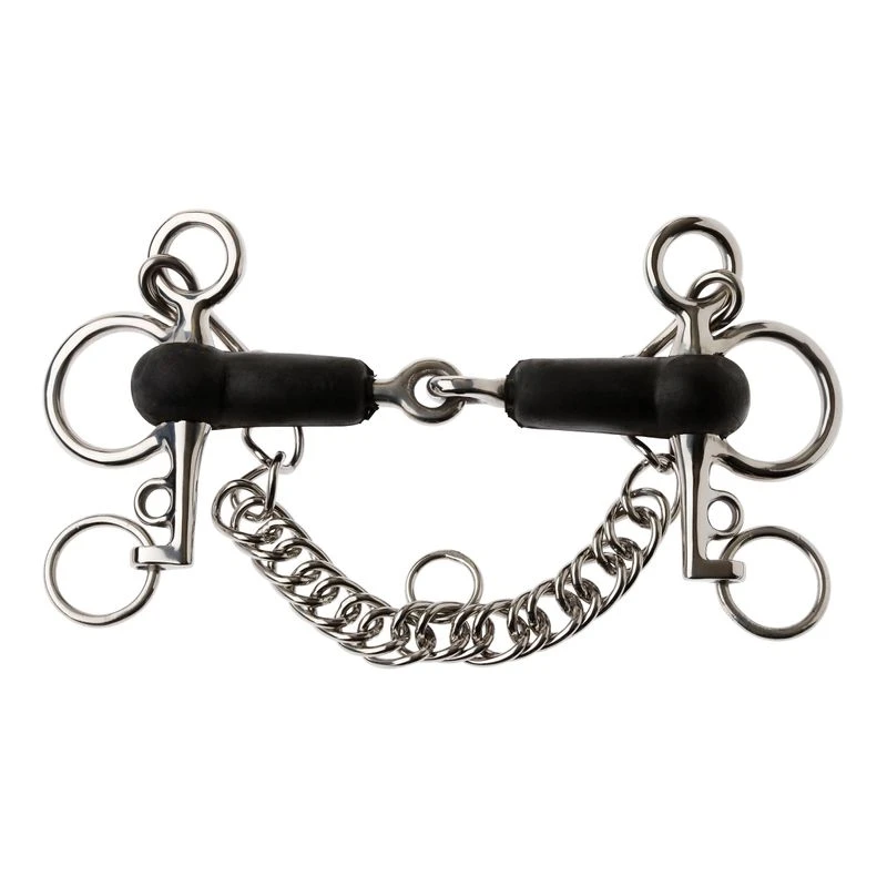 Korsteel Rubber Jointed Tom Thumb Pelham Bit 3 Korsteel Rubber Jointed Tom Thumb Pelham Bit