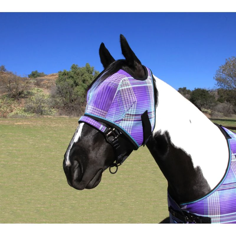 Kensington Signature Fly Mask W/Web Trim - Lavender Mint 3 Kensington Signature Fly Mask W/Web Trim - Lavender Mint