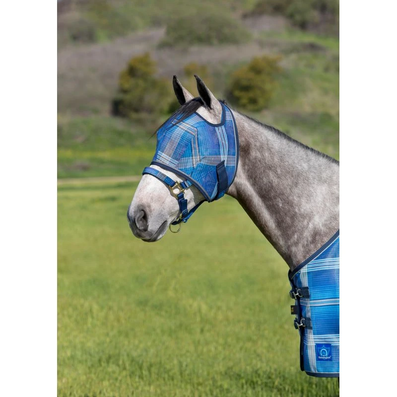 Kensington Signature Fly Mask W/Web Trim - Kentucky Blue 3 Kensington Signature Fly Mask W/Web Trim - Kentucky Blue