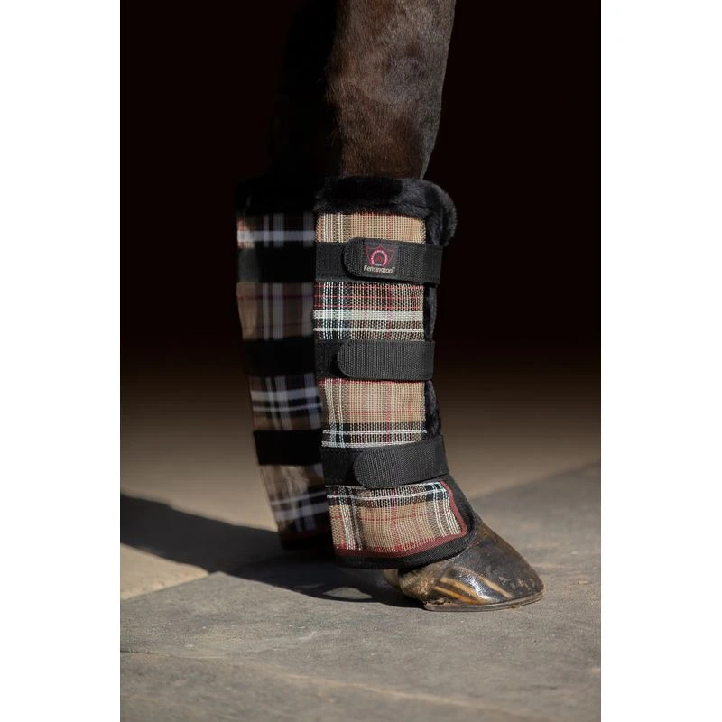 Kensington Protective Fly Boots W/Fleece Trim - Deluxe Black 3 Kensington Protective Fly Boots W/Fleece Trim - Deluxe Black