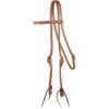 Western Rawhide 3/4" Browband Headstall With Ties - Harness Leather