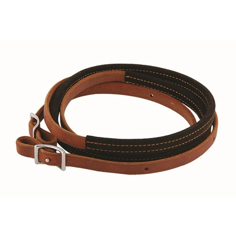 Western Rawhide Dee Butterfield Barrel Reins - Oiled Harness Leather 3 Western Rawhide Dee Butterfield Barrel Reins - Oiled Harness Leather