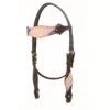 Western Rawhide Country Legend Rough Out And Buckstitch Browband Headstall - Pink -Equestrian Supplies Shop 360612 800 800