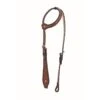 Western Rawhide Jim Taylor Performance Diamond Tear Drop One Ear Headstall - Two Tone Brown