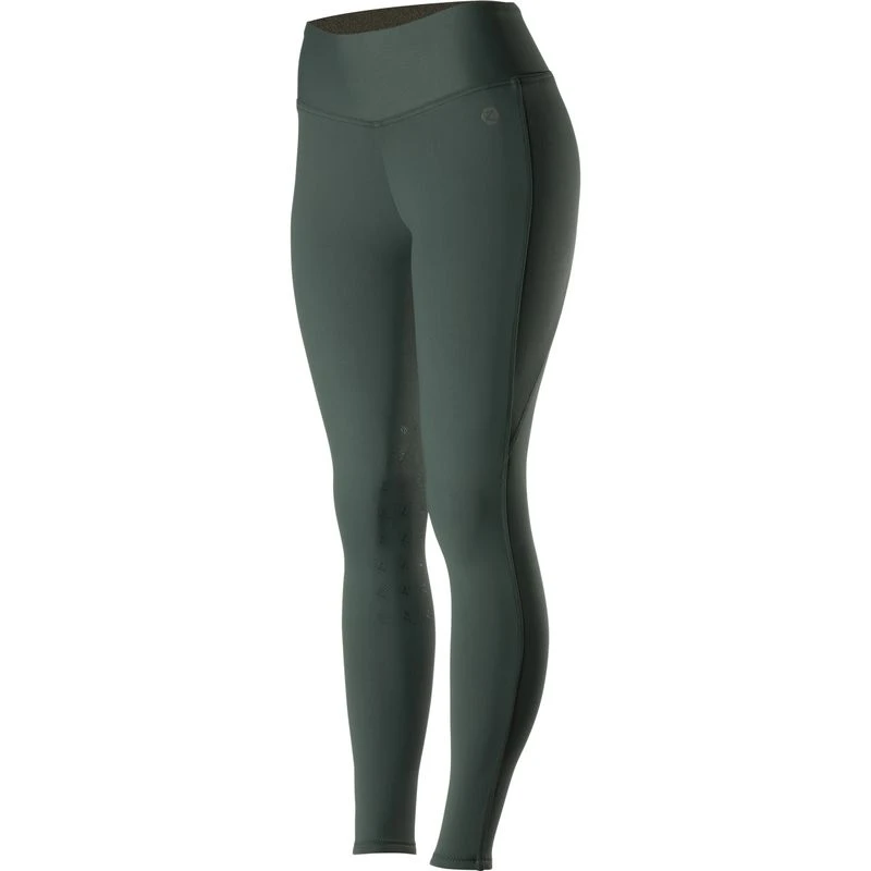 Horze Women's Juliet HyPer Flex Knee Patch Tights - Midnight Green 7 Horze Women's Juliet HyPer Flex Knee Patch Tights - Midnight Green - Image 5