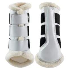 Horze Wilton Fleece Lined Brushing Boots - White