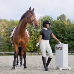 Horze Women's Blaire Short Sleeved Sun Show Shirt - Dark Navy -Equestrian Supplies Shop 376810 800 800