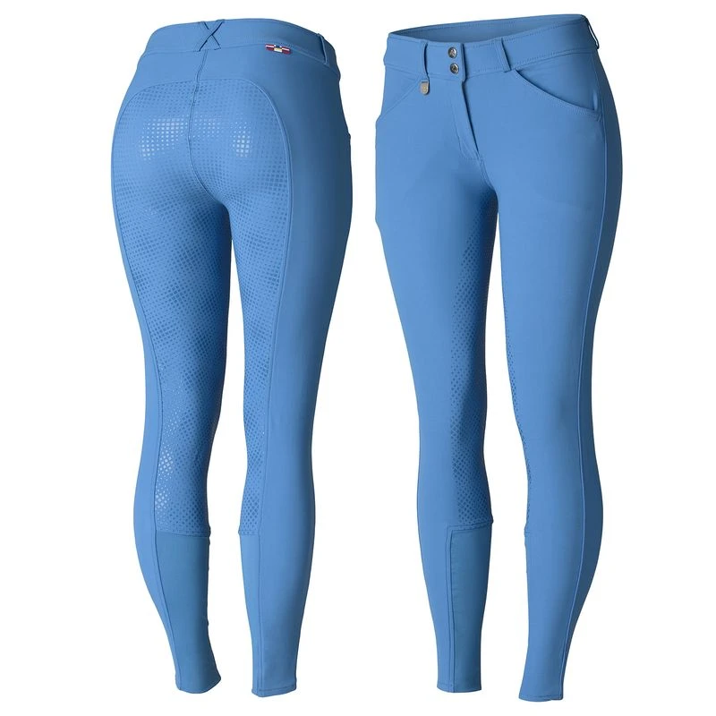 Horze Women's Grand Prix Full Seat Breeches - Riviera Blue 3 Horze Women's Grand Prix Full Seat Breeches - Riviera Blue
