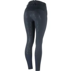 Horze Women's Angela High Waist Breeches Silicone Full Seat - Navy Dark Blue 7 Horze Women's Angela High Waist Breeches Silicone Full Seat - Navy Dark Blue -Equestrian Supplies Shop 380803 800 800