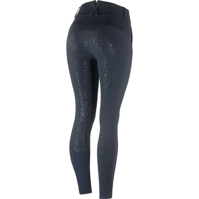 Horze Women's Angela High Waist Breeches Silicone Full Seat - Navy Dark Blue 4 Horze Women's Angela High Waist Breeches Silicone Full Seat - Navy Dark Blue - Image 2