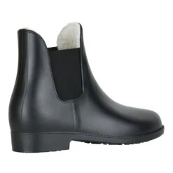 Horze Bonn Rubber Paddock Boots W/Faux Fur Lining - Black -Equestrian Supplies Shop 381389 800 800