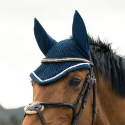 Horze River Ear Net - Peacoat Dark Blue/White -Equestrian Supplies Shop 384333 800 800