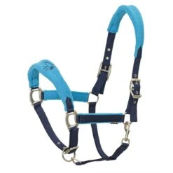 Centaur Fleece Cushion Breakaway Halter - Navy/Turquoise