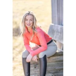 Ovation Women's Thesie Long Sleeve Tech Shirt - Summer Peach -Equestrian Supplies Shop 395370 800 800