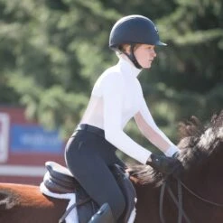 Irideon Women's Ciara IceFil Show Shirt - White/Radiant Peach -Equestrian Supplies Shop 398292 800 800