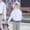 Irideon Kids' Ciara IceFil Show Shirt - White/White -Equestrian Supplies Shop 398999 800 800