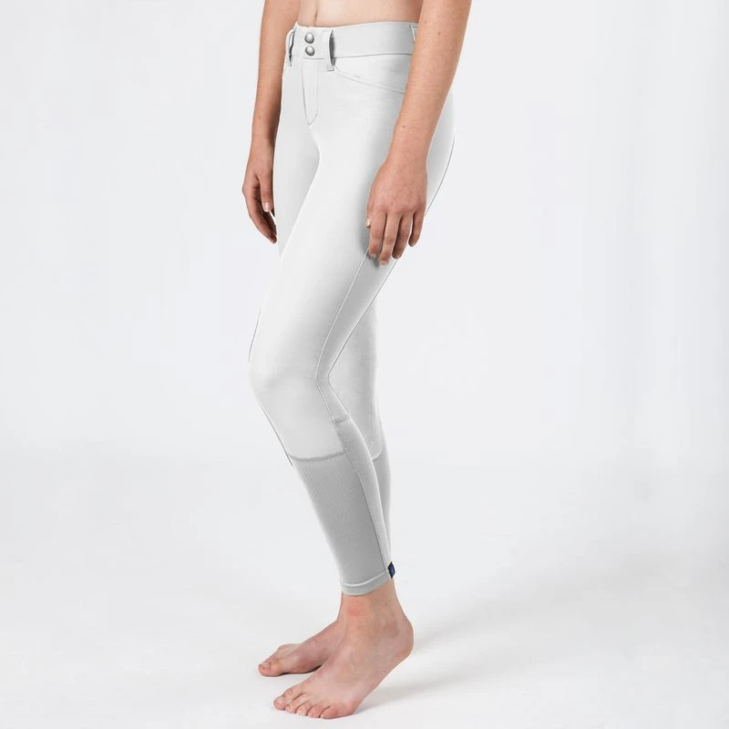 Irideon Women's Hampshire Knee Patch Breeches - White 4 Irideon Women's Hampshire Knee Patch Breeches - White - Image 2