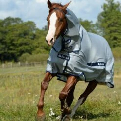 Bucas Buzz Off Full Neck Fly Sheet - Silver/Navy