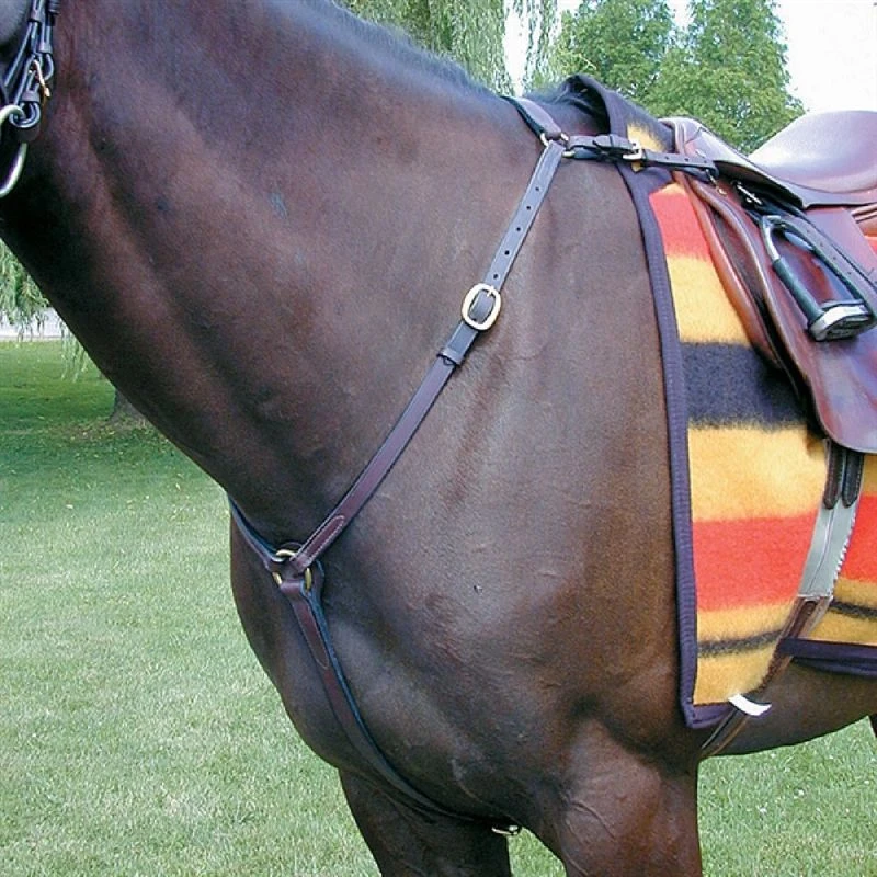 Nunn Finer Hunting Breastplate - Havana/Brass 3 Nunn Finer Hunting Breastplate - Havana/Brass