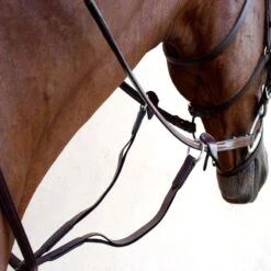 Nunn Finer Running Martingale With Elastic - Havana/Zinc -Equestrian Supplies Shop 402461 800 800