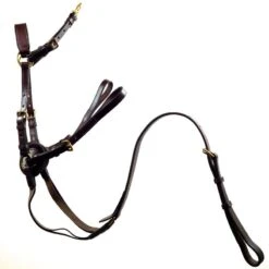 Nunn Finer 5-Way Hunting Breastplate With Elastic - Havana/Zinc -Equestrian Supplies Shop 402812 800 800