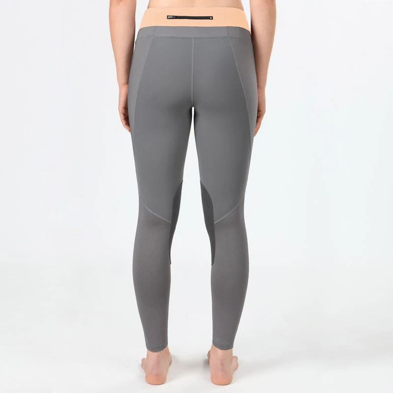 Irideon Women's Synergy Full Seat Tights - Dove Grey/Radiant Peach 4 Irideon Women's Synergy Full Seat Tights - Dove Grey/Radiant Peach - Image 2