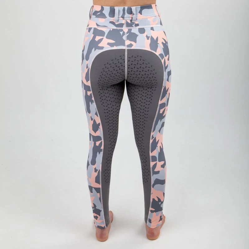 Irideon Women's Horsehead Camo Full Seat Tights - Radiant Peach 5 Irideon Women's Horsehead Camo Full Seat Tights - Radiant Peach - Image 3
