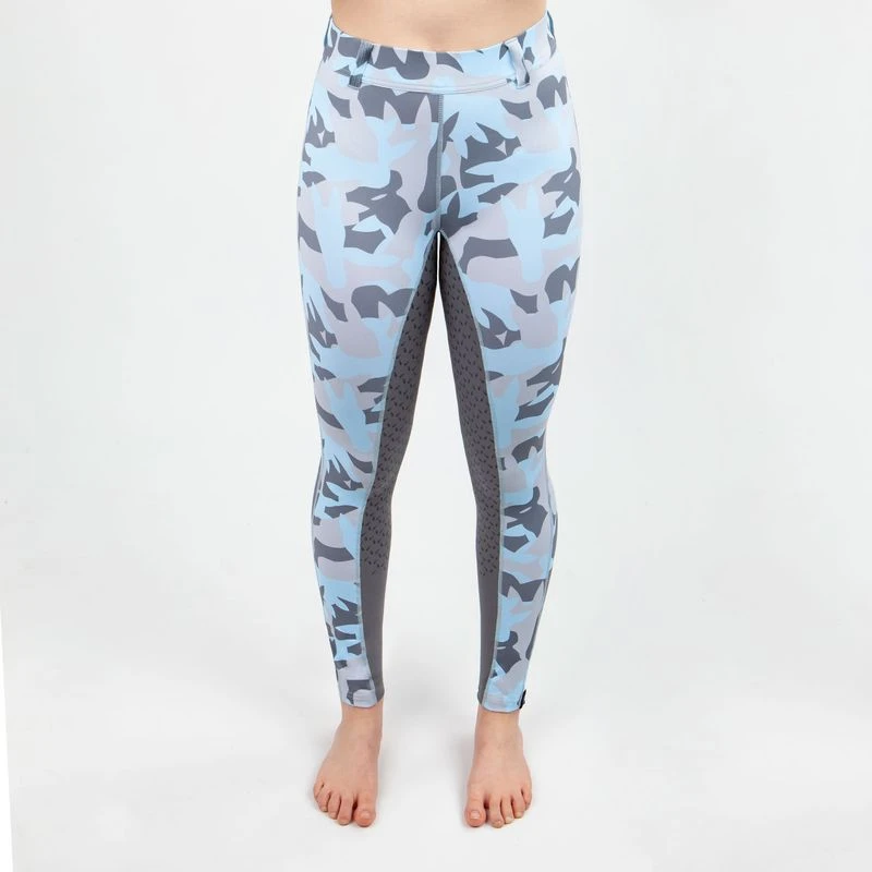 Irideon Kids' Horsehead Camo Tights - Energy Blue 4 Irideon Kids' Horsehead Camo Tights - Energy Blue - Image 2