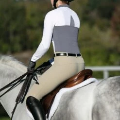 Irideon Women's Ciara IceFil Show Shirt - White/Dove Grey -Equestrian Supplies Shop 412074 800 800