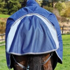 Weatherbeeta Comfitec Premier Free II Standard Neck Lite - Dark Blue/Grey/White -Equestrian Supplies Shop 413583 800 800