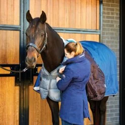 Weatherbeeta Comfitec Premier Free II Standard Neck Lite - Dark Blue/Grey/White -Equestrian Supplies Shop 413584 800 800