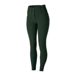 Horze Women's Desiree High Waist Full Seat Breeches - Mountain View Green 9 Horze Women's Desiree High Waist Full Seat Breeches - Mountain View Green -Equestrian Supplies Shop 415104 800 800