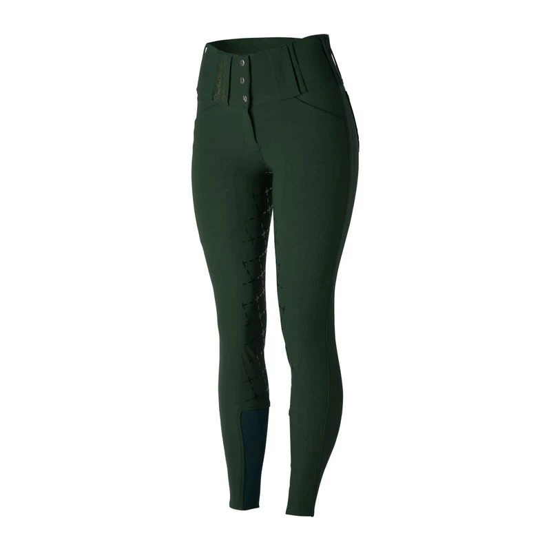 Horze Women's Desiree High Waist Full Seat Breeches - Mountain View Green 6 Horze Women's Desiree High Waist Full Seat Breeches - Mountain View Green - Image 4